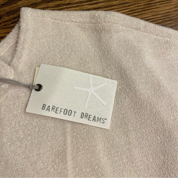 BAREFOOT DREAMS NWT! Cozychic Ultra Lite Tie Front Top Sweater Sand Dune 1X HTF! - Picture 3 of 13